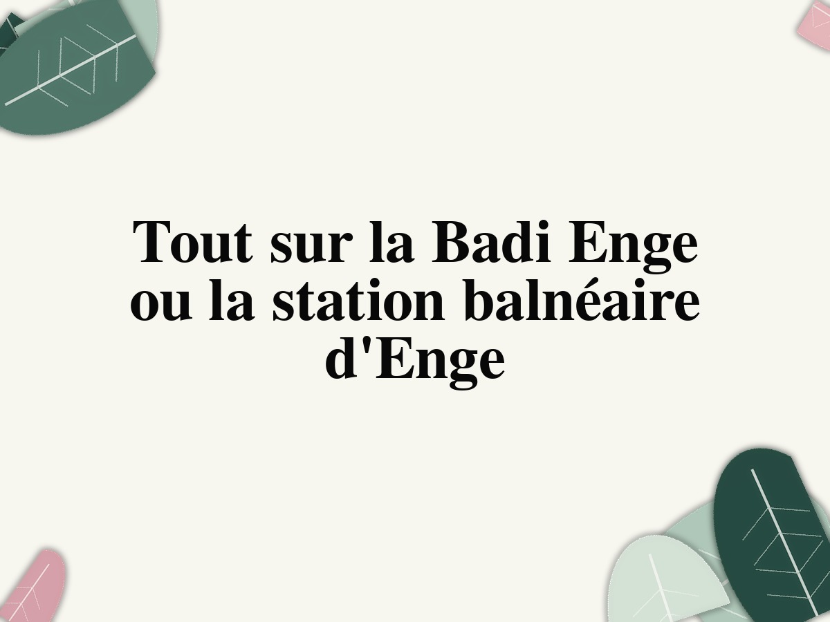 Tout sur la Badi Enge ou le Seebad Enge